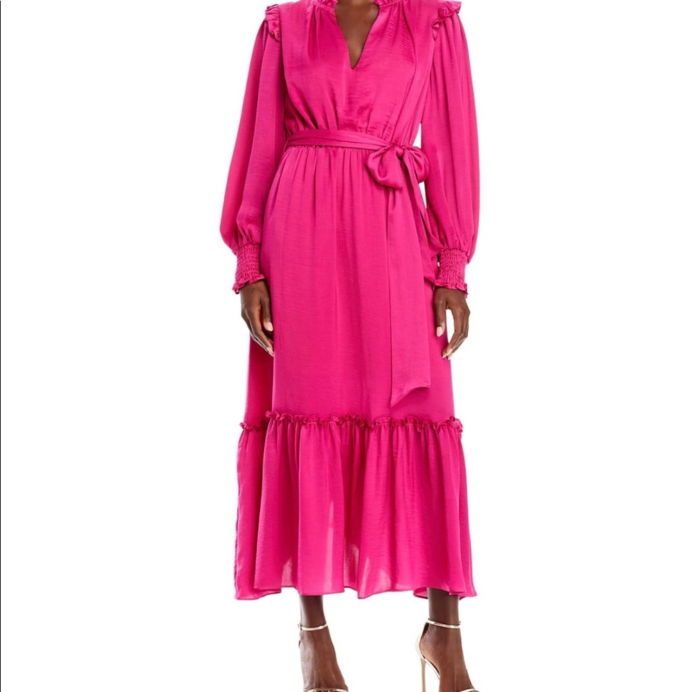 AQUA belted maxi dress